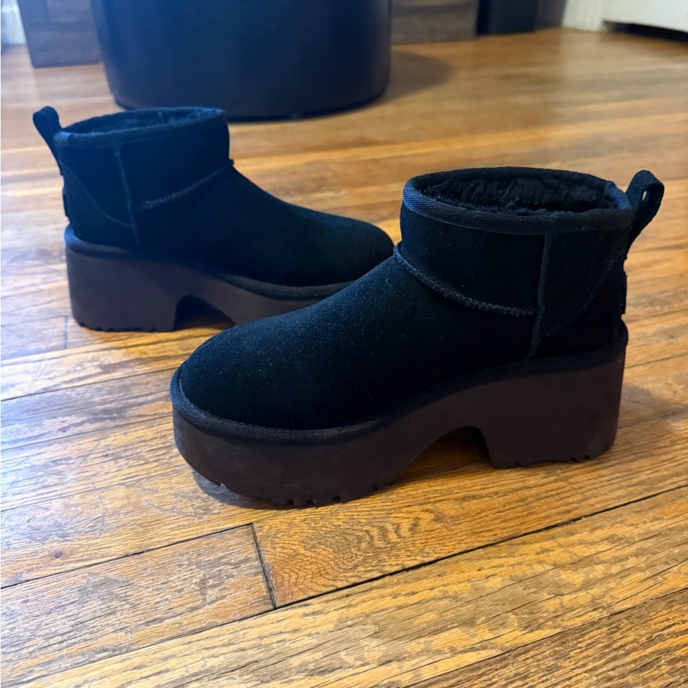 Ugg Black Platform Ankle Boots